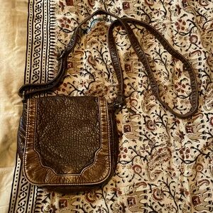 Small boho faux leather purse